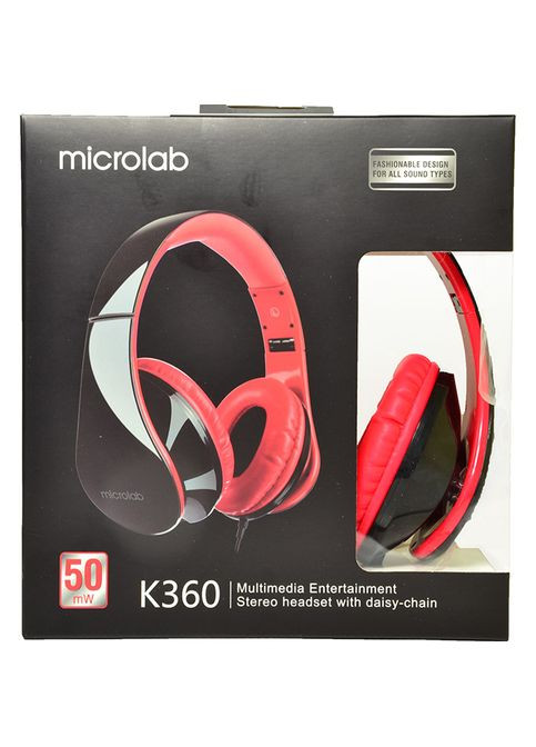 Гарнитура K360 Black/Red Microlab (323090505)
