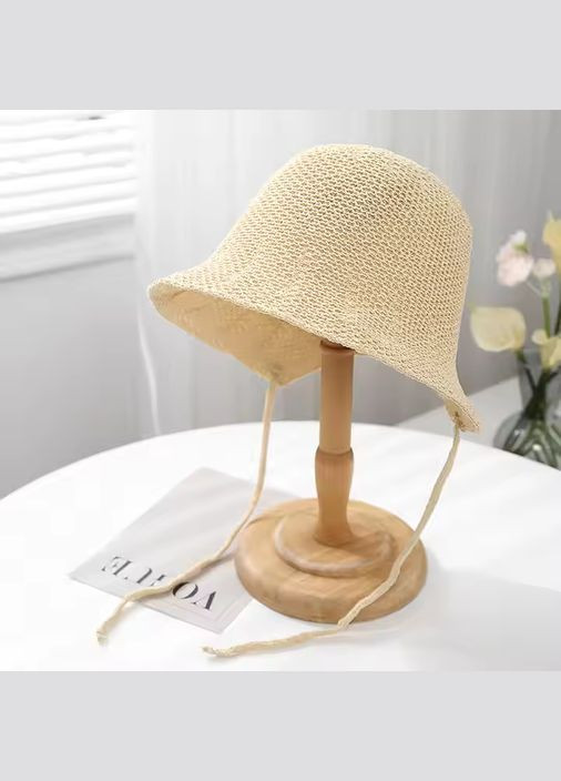 Жіночий Літній Солом'яний Плетений Капелюх Капор Легка Стильна В’язана Панама модний літній гардероб No Brand (336518116)
