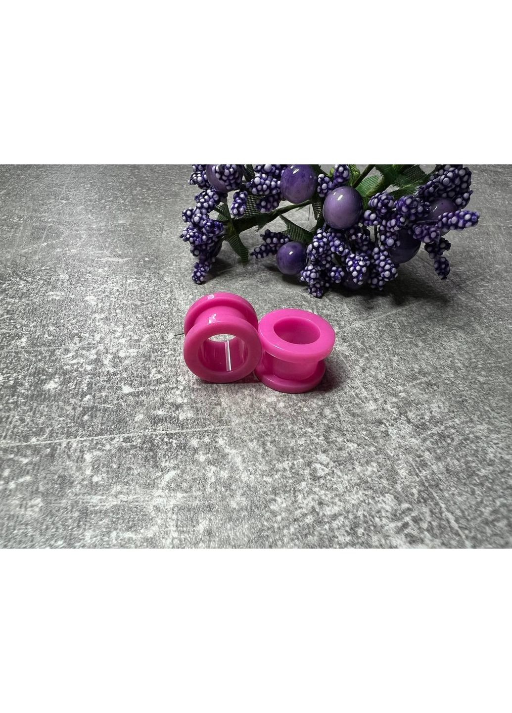 Тоннелина 6мм у різних кольорах з акрілу Рожевий No Brand (372600078)