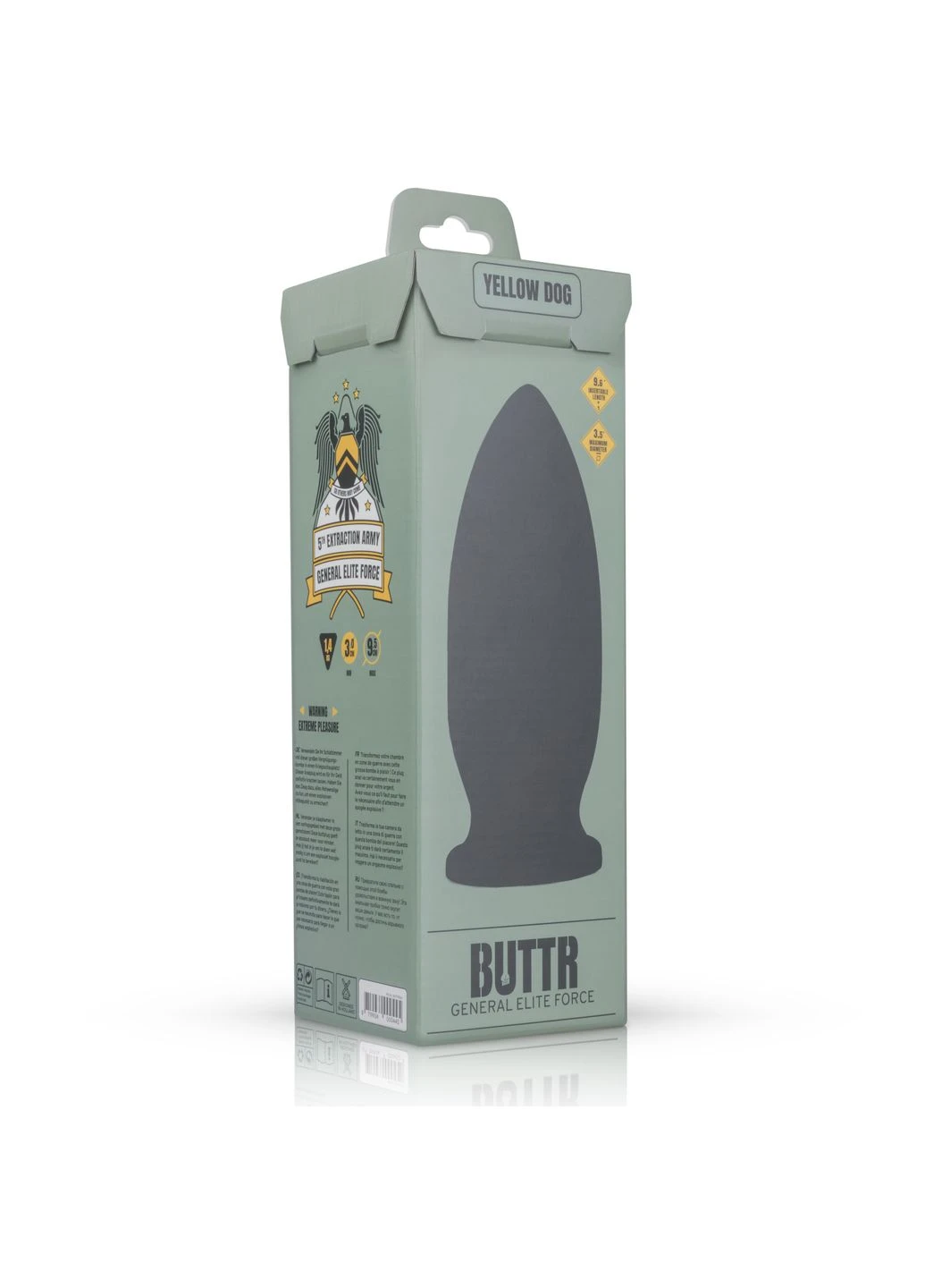 Анальна пробка для фістингу Yellow Dog Butt Plug BUTTR (376100940)