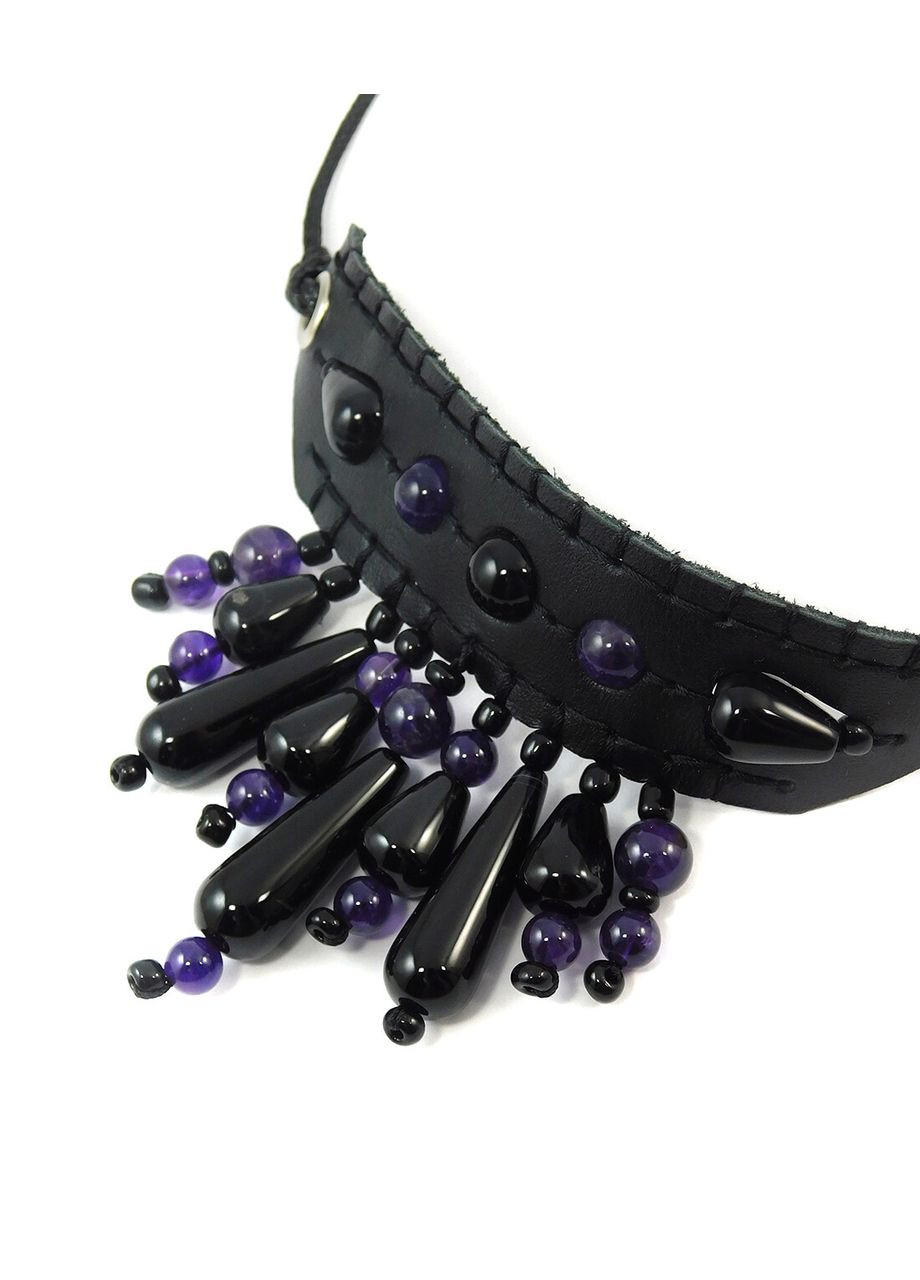 Ожерелье "Ритм дождя" Агат, Аметист Fursa fashion (322315956)