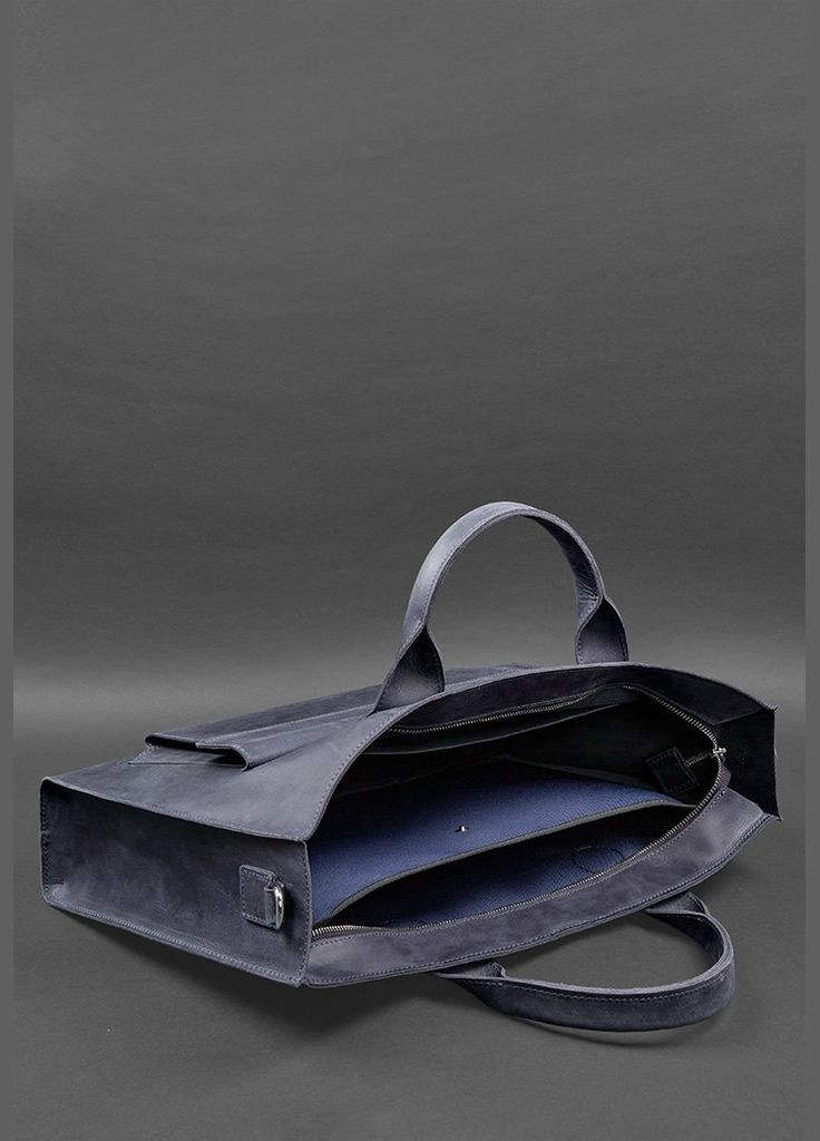 Кожаная сумка для ноутбука и документов Универсальная синяя Crazy Horse (A-028134) BlankNote (327874318)