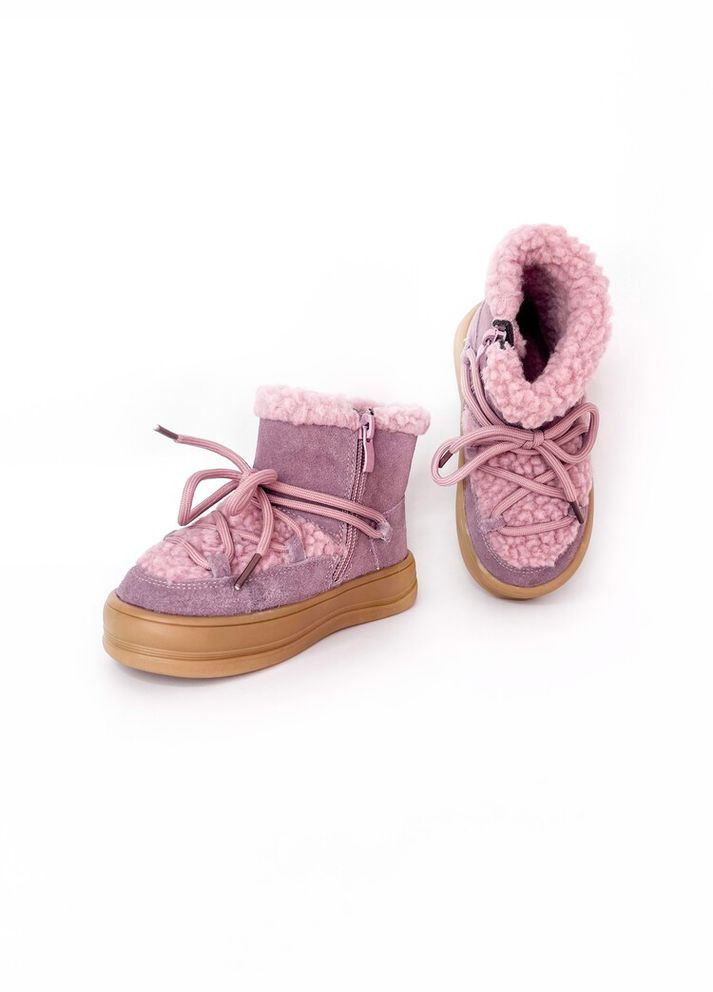 Розовые зимние угги/аггсы 21 г 14 см розовый артикул з243 Lilin
