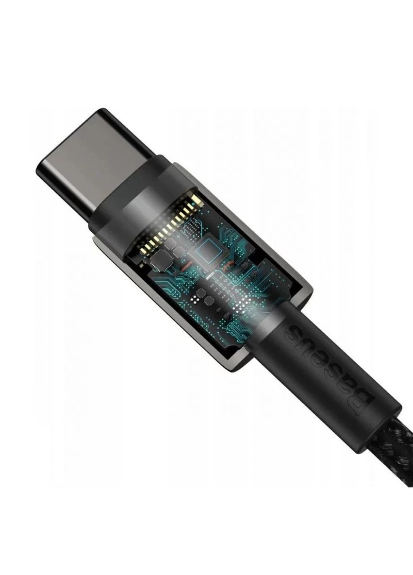Кабель Tungsten Gold Fast Charging Data Cable TypeC to Type-C 100W 2m Black Baseus (300682997)