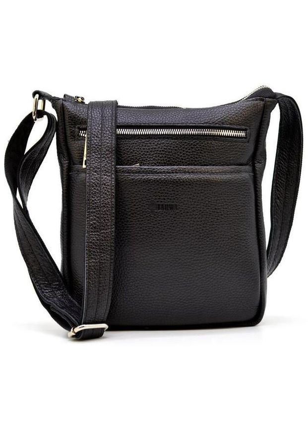 Сумка планшет через плечо мужская из натуральной кожи маленькая Черный 36597 TARWA (353688809)