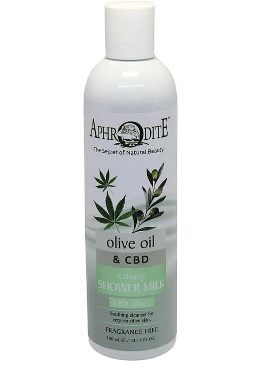 Заспокійливе молочко для душу з олією коноплі The Secret Of Natural Beauty Cbd 100mg Shower Milk 300ml (1452487-33017338) Aphrodite (368642791)