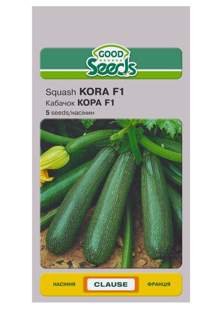 Кабачок "Кора F1 "ТМ"" 5 шт. Good Seeds (369407042)