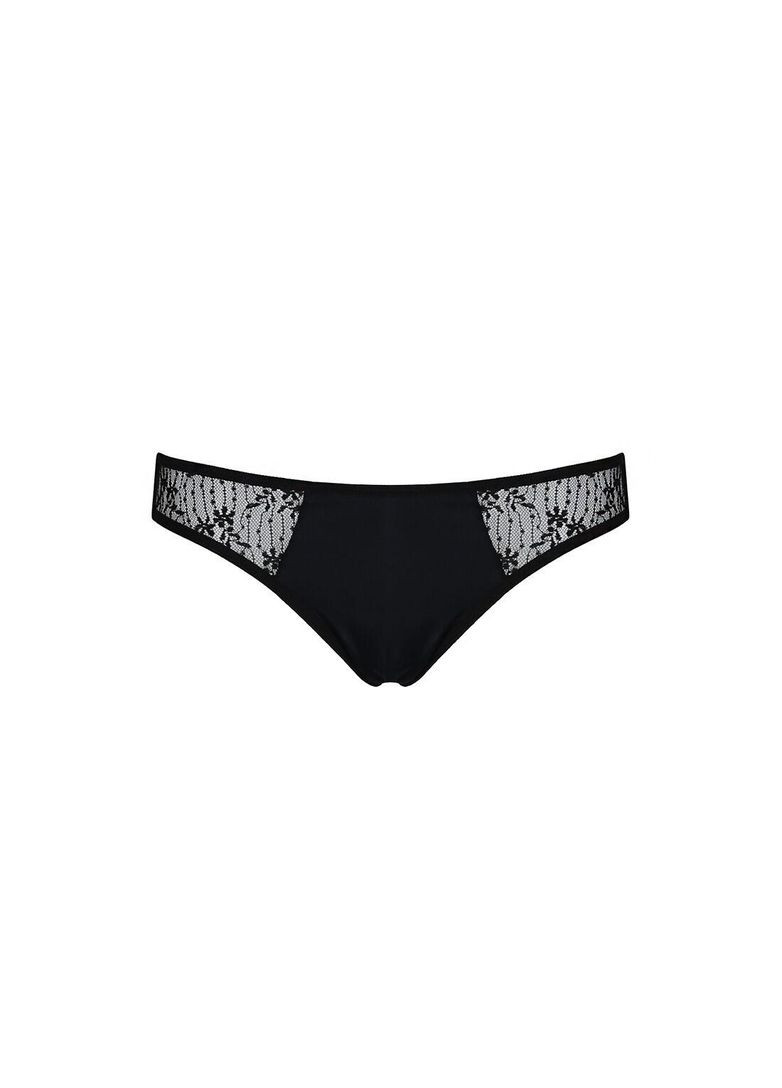 Трусики-слипы с кружевной сеточкой Dina Thong black L/XL - Passion (292862727)