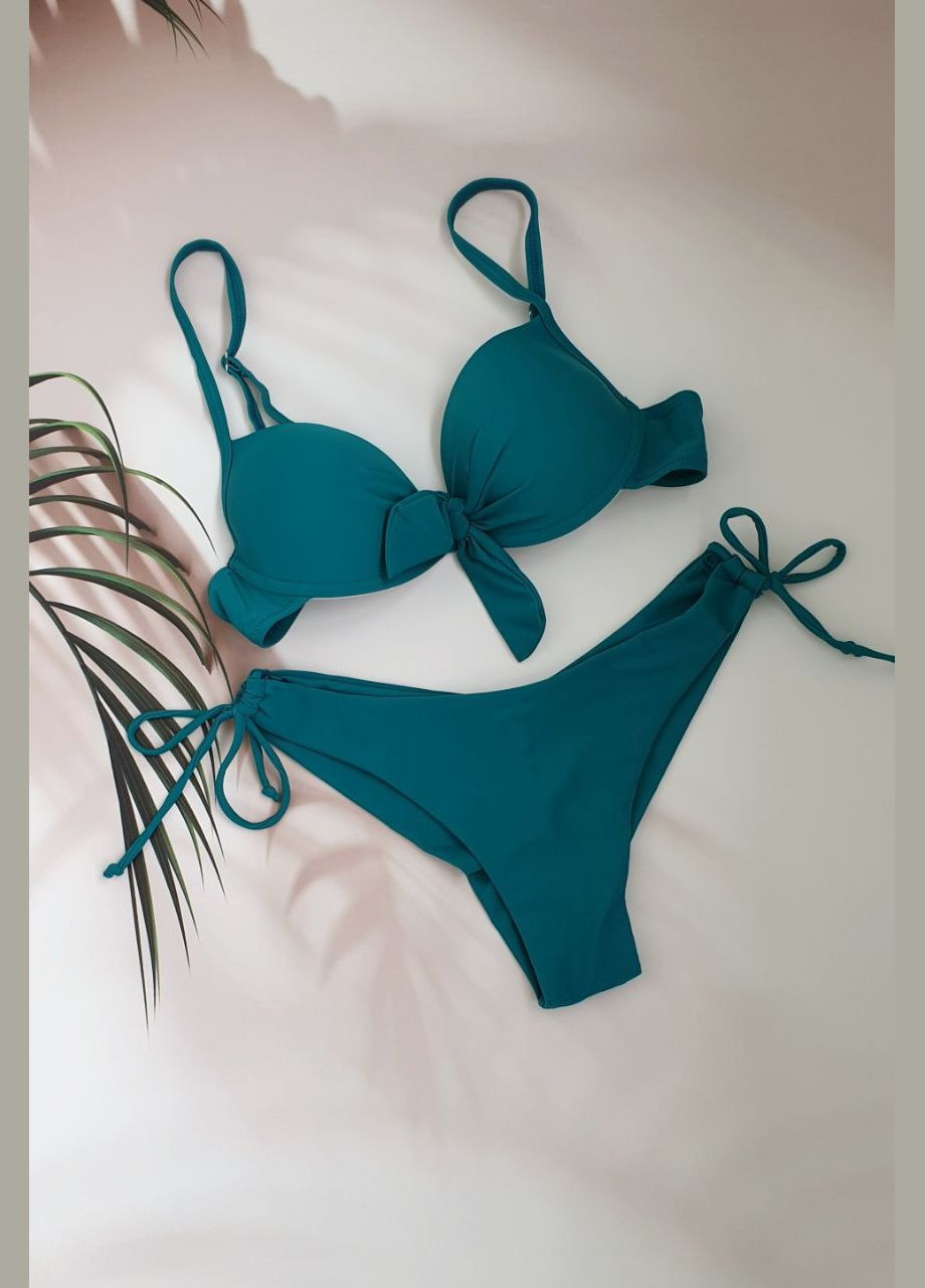 Зелений літній молодіжний роздільний купальник роздільний No Brand