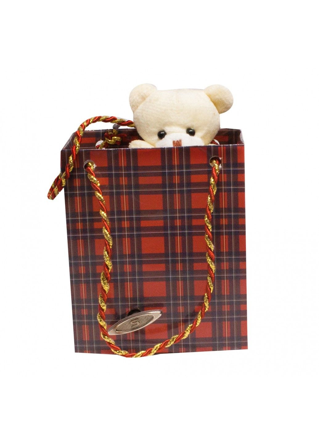 Шарманка "Мишутка" шотландка в подарочном пакете 9 см G.Wurm (290561814)