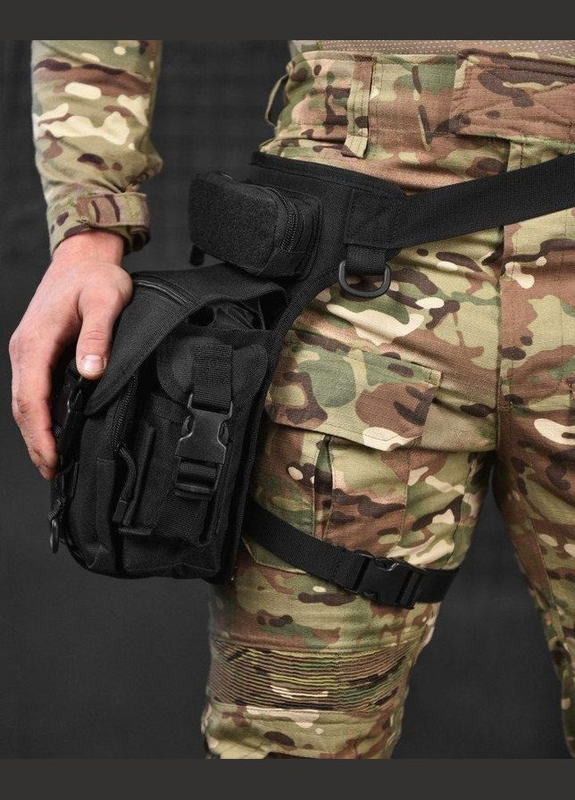 Тактическая сумка на бедро военная сумка на ногу черная No Brand (306709518)