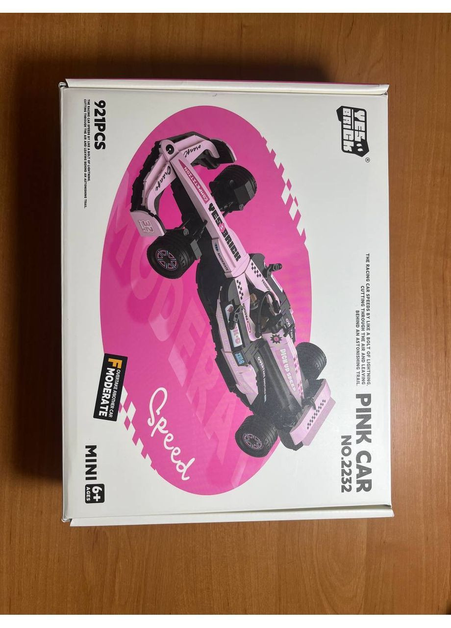 Конструктор Гоночный Автомобиль ZEST BRICK "PINK CAR" (921 деталь) CaDa Гоночный Автомобиль ZEST BRICK "PINK CAR" (365653772)