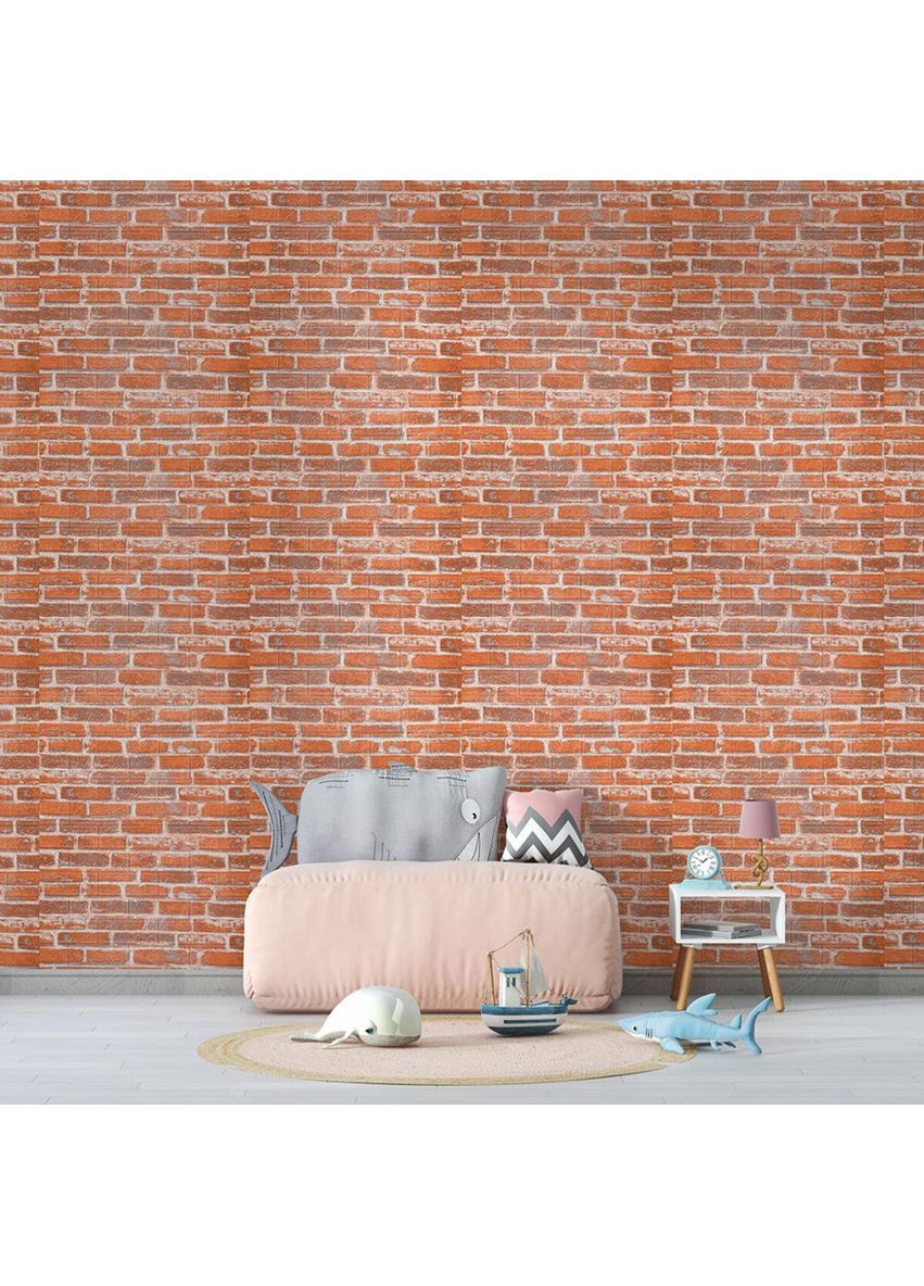 Самоклеющийся 3D панель 19600x700x3мм Рыжий Екатеринославский Кирпич love-shopping Sticker Wall (354661413)