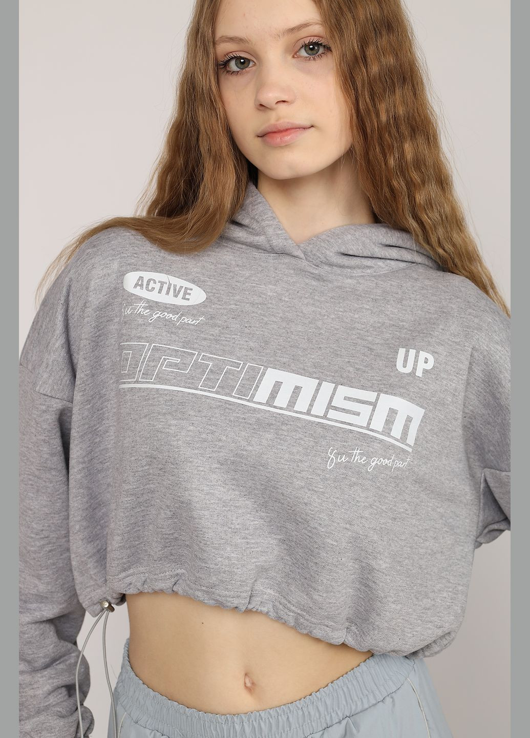 Худи женский цвет серый ЦБ-00270854 Yuki (322966351)