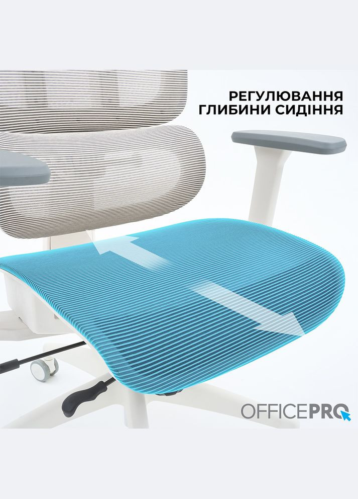 Крісло Skyline White/Light Gray (OC680-W-LG-LG) OfficePro (340405549)