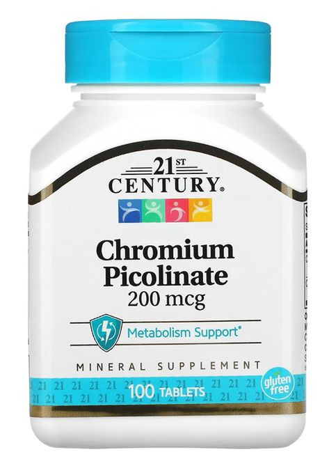 Chromium Picolinate 200 mcg 100 Tabs 21st Century (319356321)