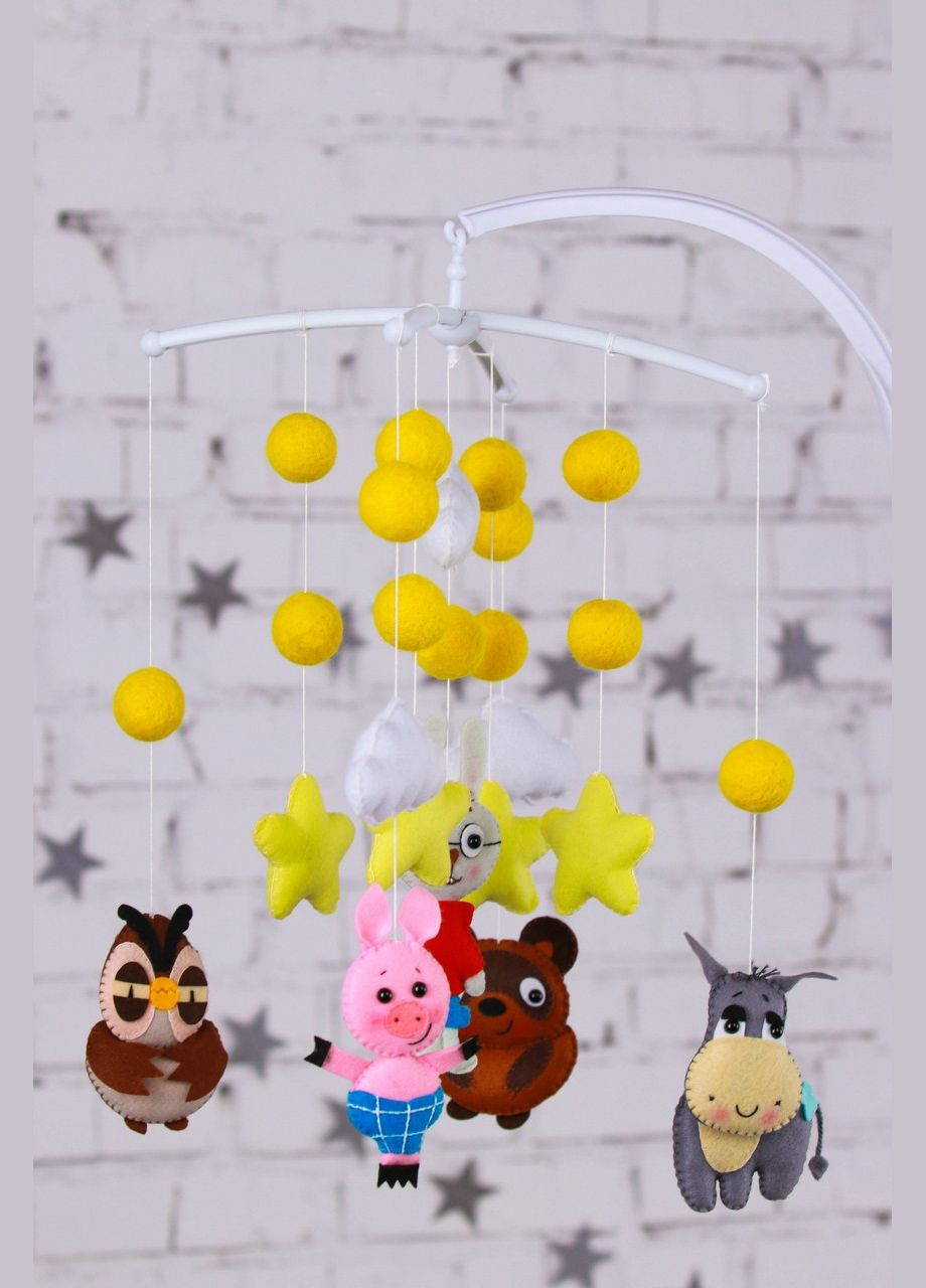 Дитячий мобіль на ліжечко для немовлят WooolyWool "Вінні-Пух" No Brand (342757873)