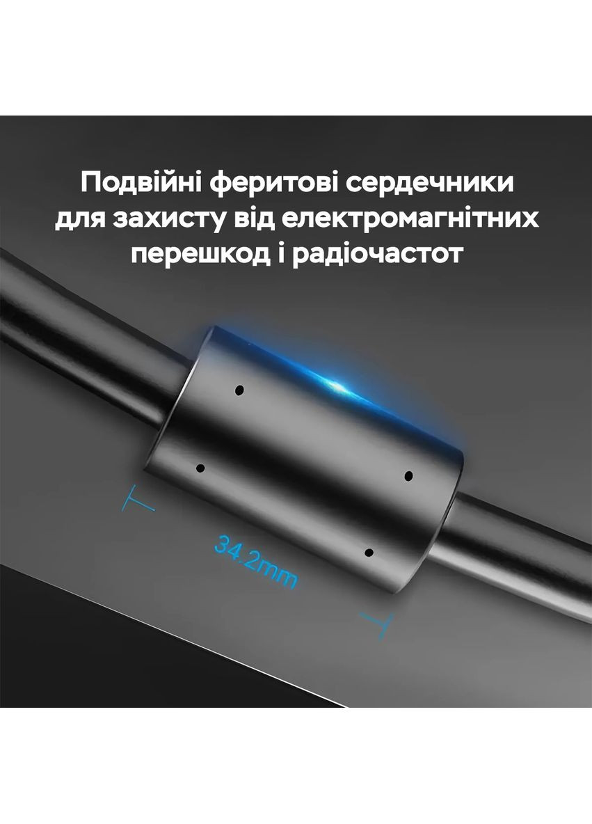 Кабель VGA(3+6) Детский кабель с Ferrite Cores 5M Black () () Vention DAEBJ (357475806)