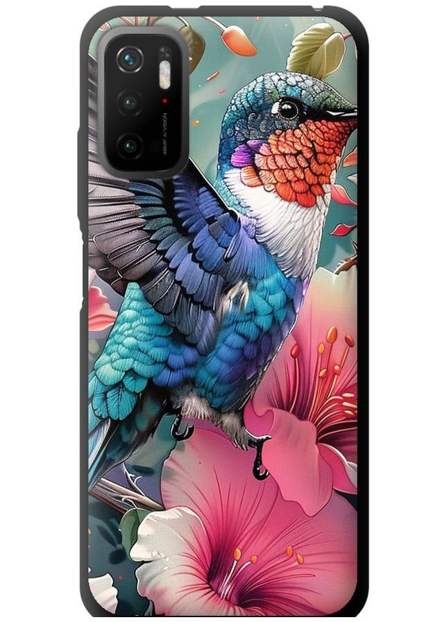 TPU черный чехол 'Сказочная колибри' для Endorphone Xiaomi Redmi Note 10 5G (285782289)