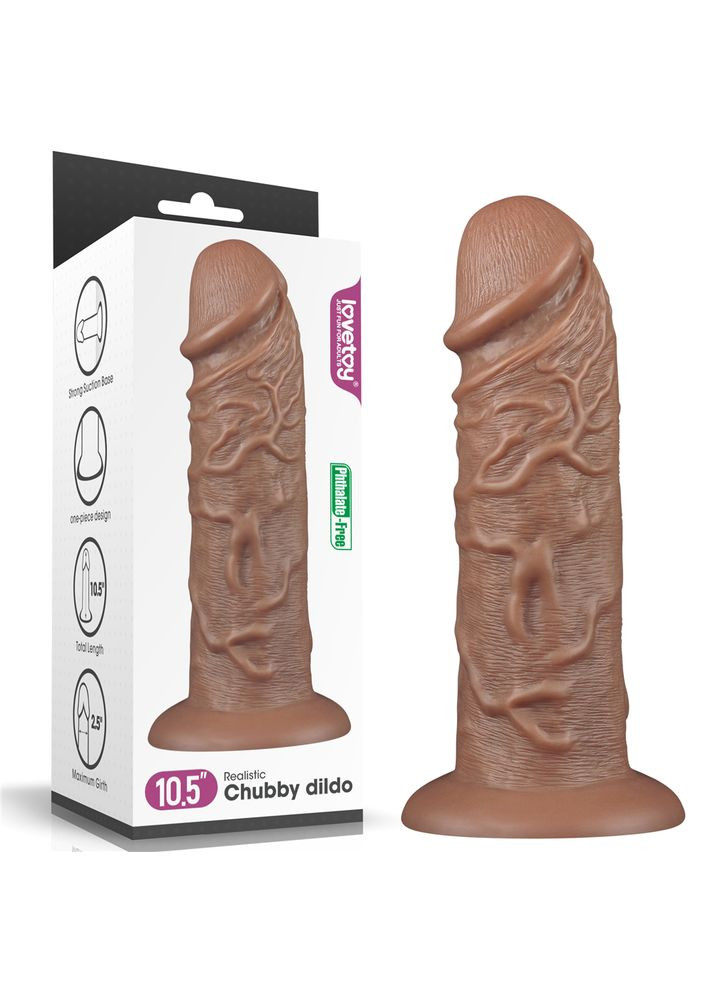 Фалоімітатор гігант на присосці "10.5” Realistic Chubby Dildo" Lovetoy (322244867)