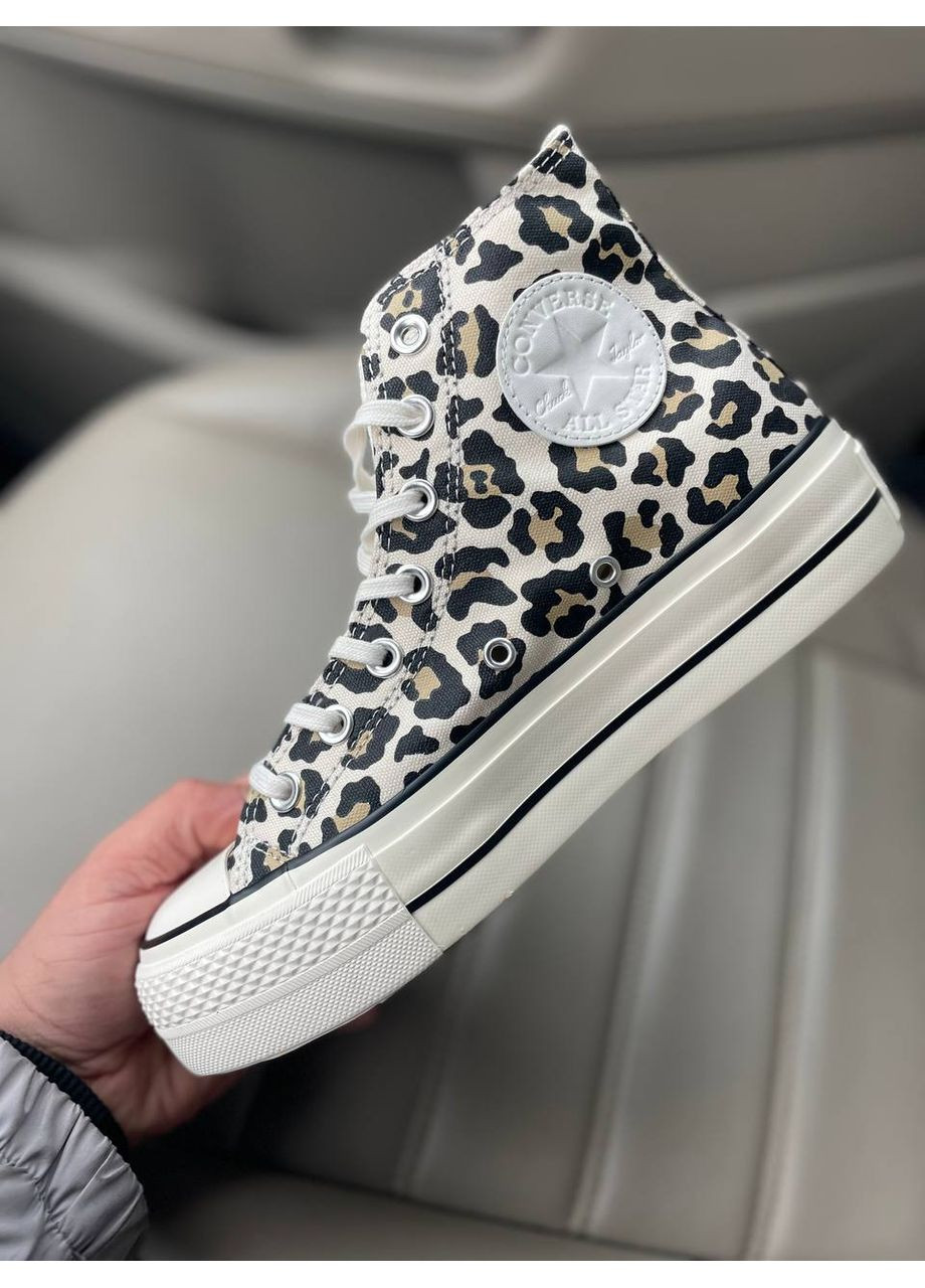 КЕДИ ЖІНОЧІ CONVERSE CONVER LEOPARDS КОНВЕРС No Brand комбіновані демісезони (368862592)