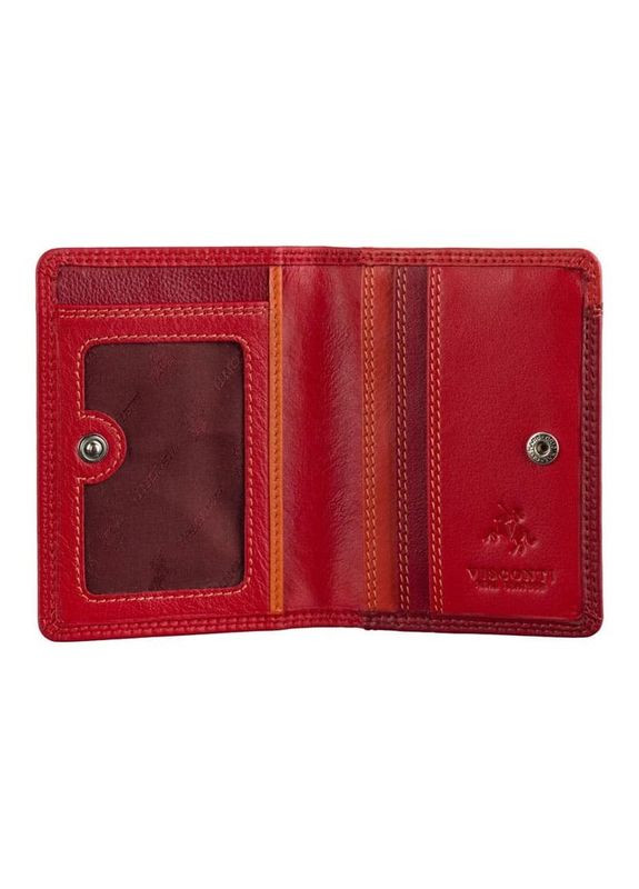 Кожаный кошелек-картхолдер RB111 Madagascar Red Multi (RB111 RED M) Visconti (341827852)