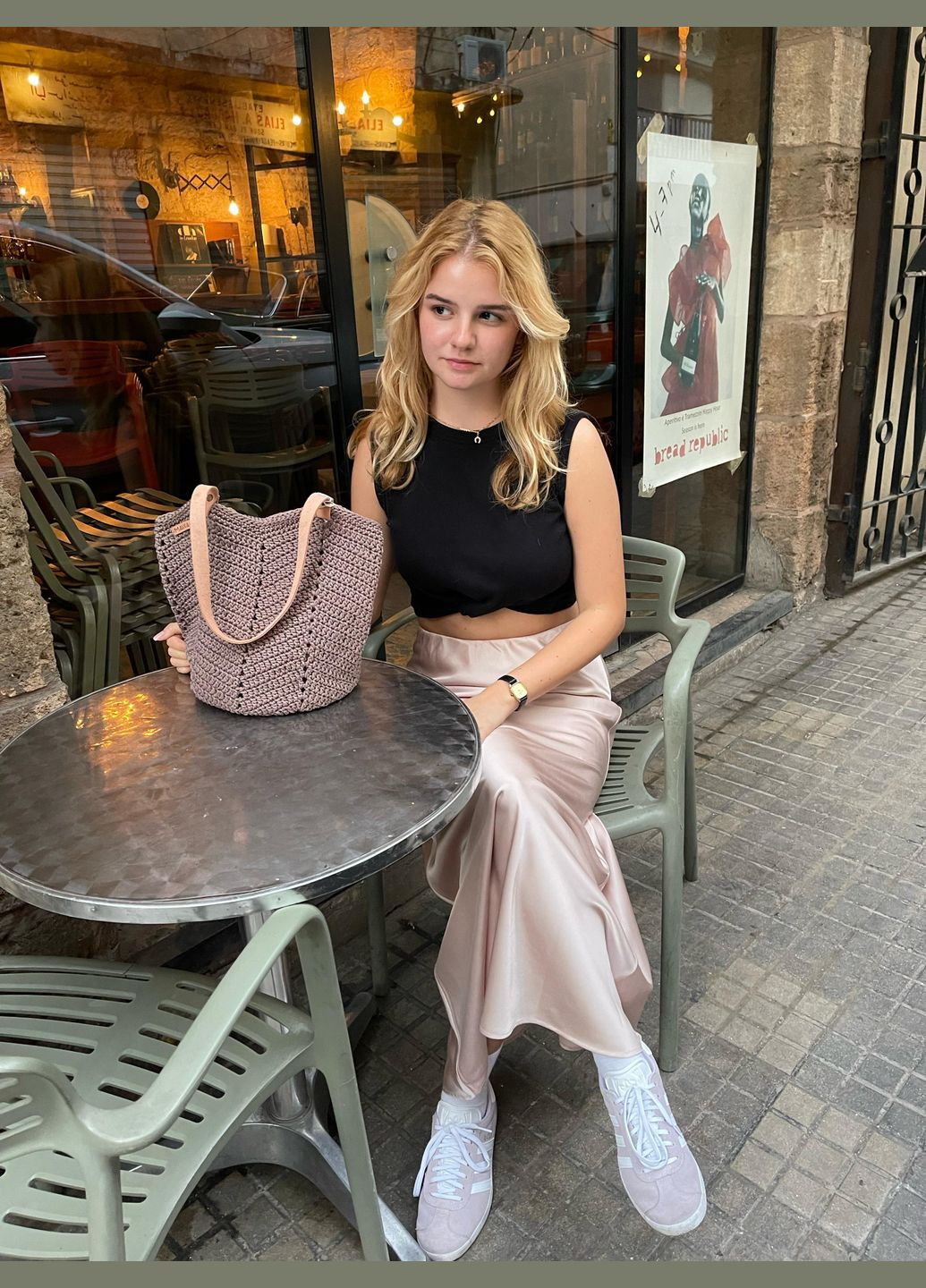 Шовкова світло-бежева спідниця максі Fayna (294335746)