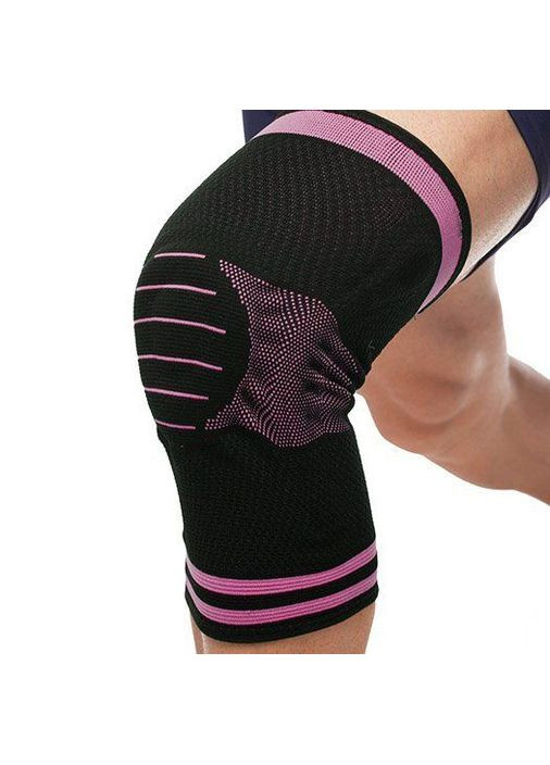 Наколінник із силіконовим кільцем 9066 Чорно-рожевий, (35486011) Mute (324430141)