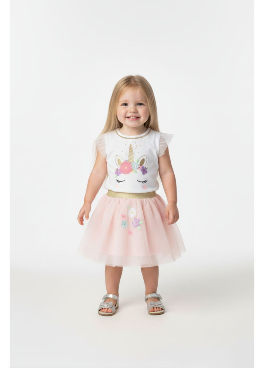 Світло-рожевий святковий костюм – майка та спідниця Carter's