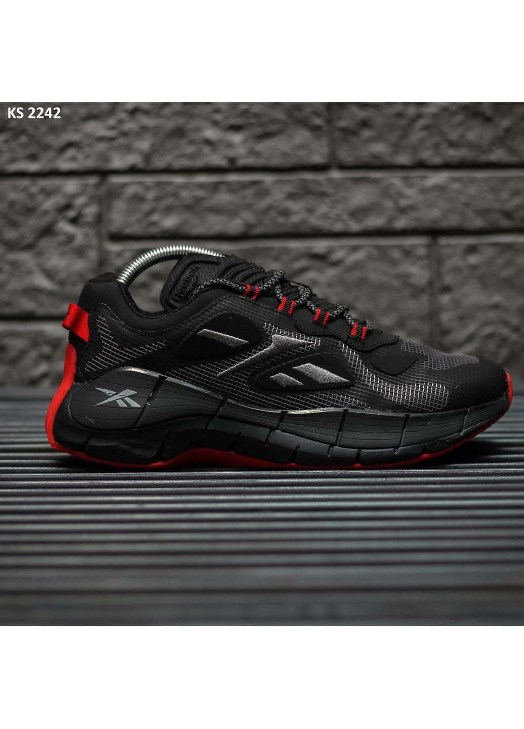 Сірі літні кросівки reebok zig kinetica ii gray red рібок зіг сірі No Brand