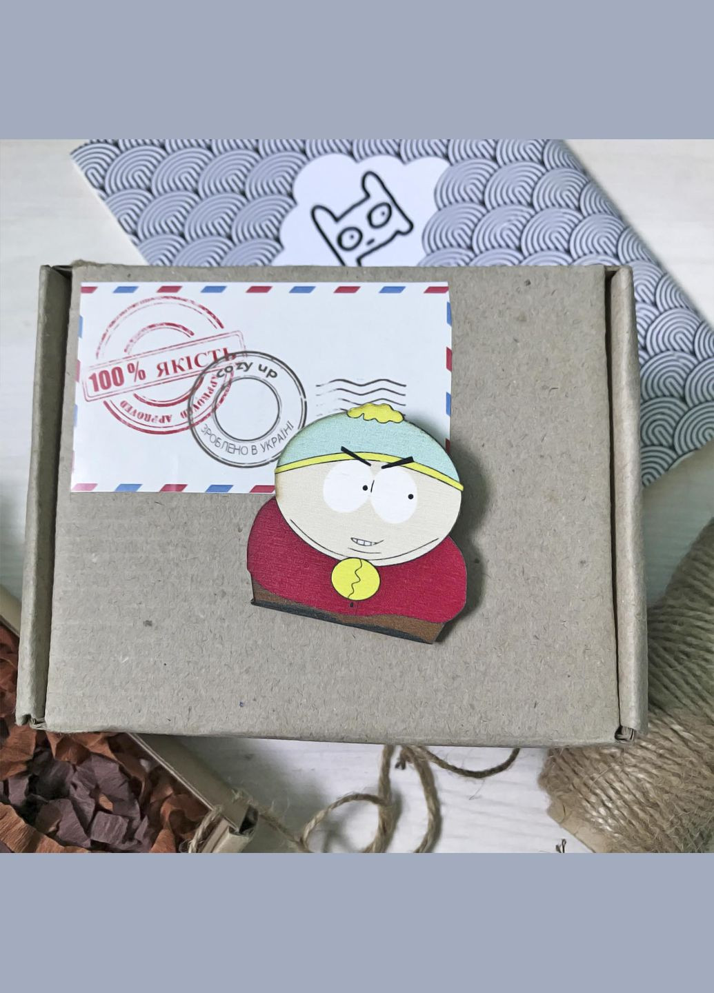 Значок из дерева "Эрик Картман" Cozy-Up (291162143)