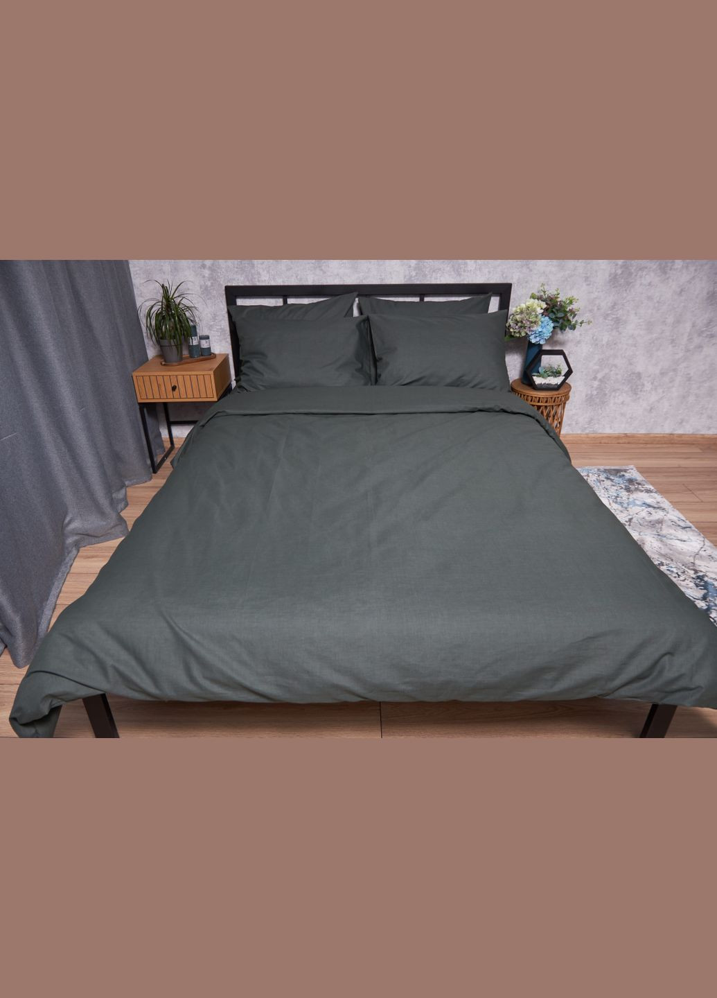 Комплект постельного белья Бязь Gold Люкс «Dark Green» Детский 110х140 наволочки 2х50х70 (MS-830000063) Moon&Star DarkGreen (293173213)