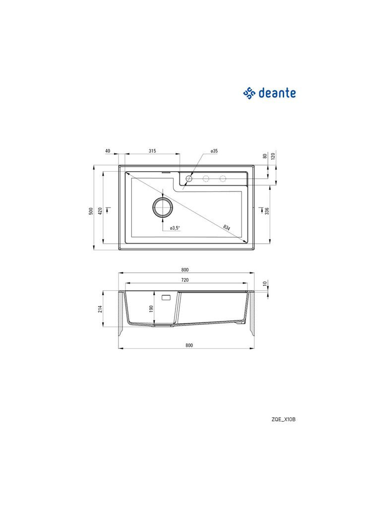 Мойка кухонная (m472891) Deante Eridan (372957889)