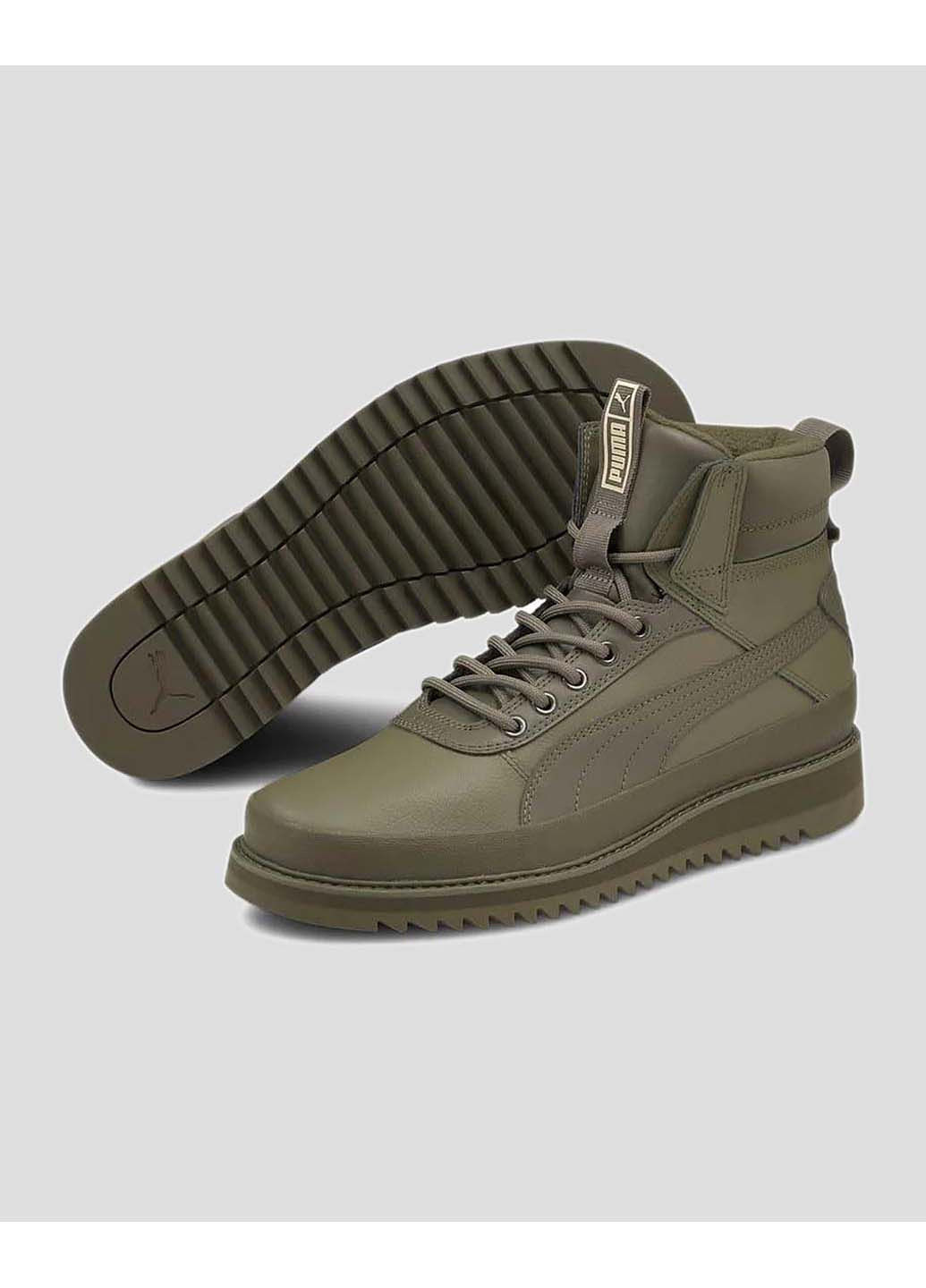 Оливковые (хаки) зимние кроссовки мужские Puma