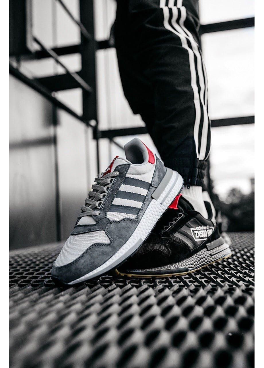 КРОССОВКИ ЖЕНСКИЕ ADIDAS ZX 500 RM GREY FOUR АДИДАС ZX 500 No Brand серые демисезоны (367177973)