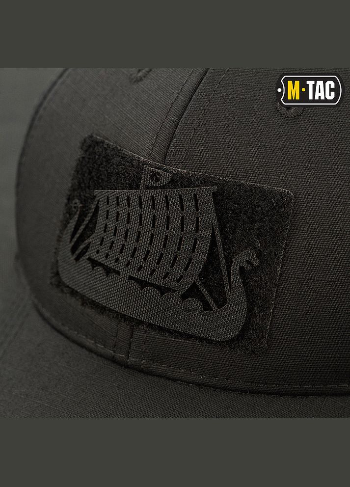 Нашивка Драккар сквозная Laser Cut Black M-TAC (315047992)