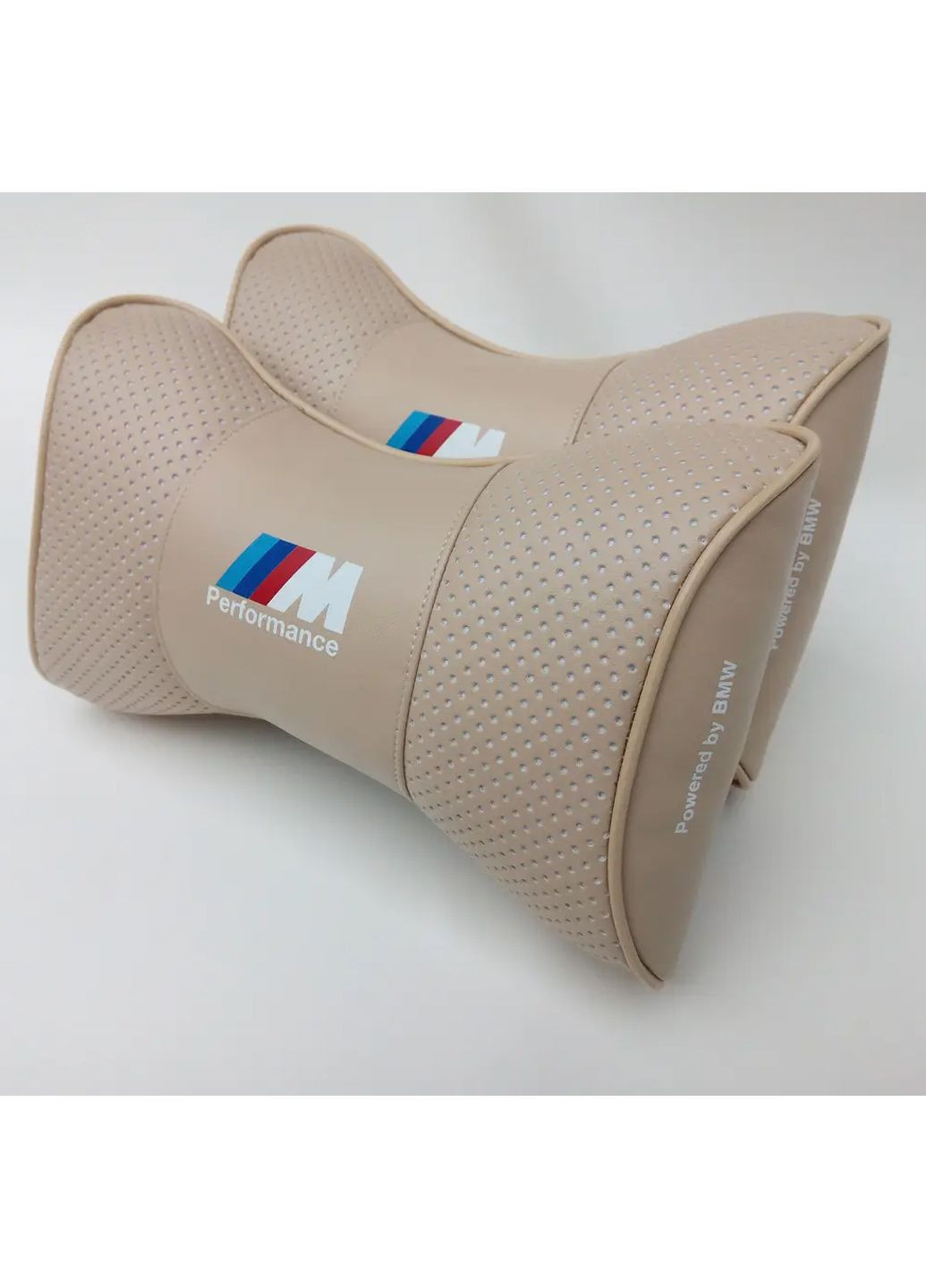 Подушка подголовник BMW M-PERFORMANCE бежевый 2шт No Brand (360900854)