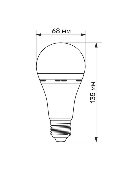 Аккумуляторная лампа A68 10W E27 4000K 220V с автономной работой до 3 час (TL-EMA68-10274) Titanum 27383 (282313082)