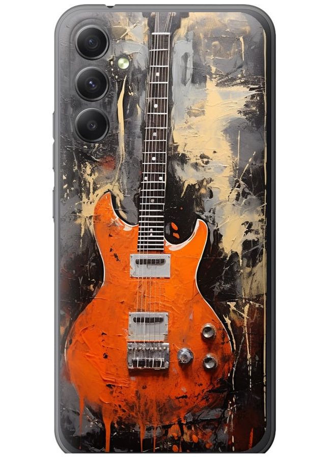 Силіконовий чохол 'Чохол Помаранчева гітара' для Endorphone Samsung Galaxy A34 A346E (278773148)