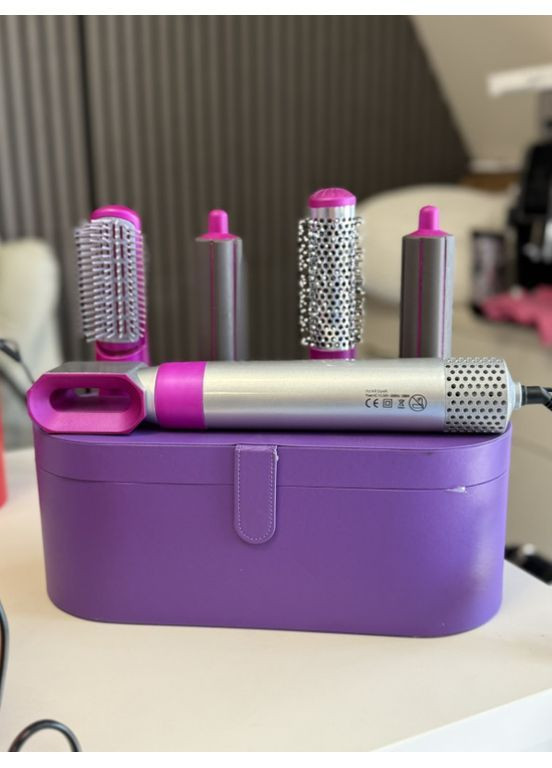 Мультистайлер 5 в 1 Hot Air Styler для різних типів волосся з функціями надання об'єму + Коробка (Фуксія) No Brand (367078913)