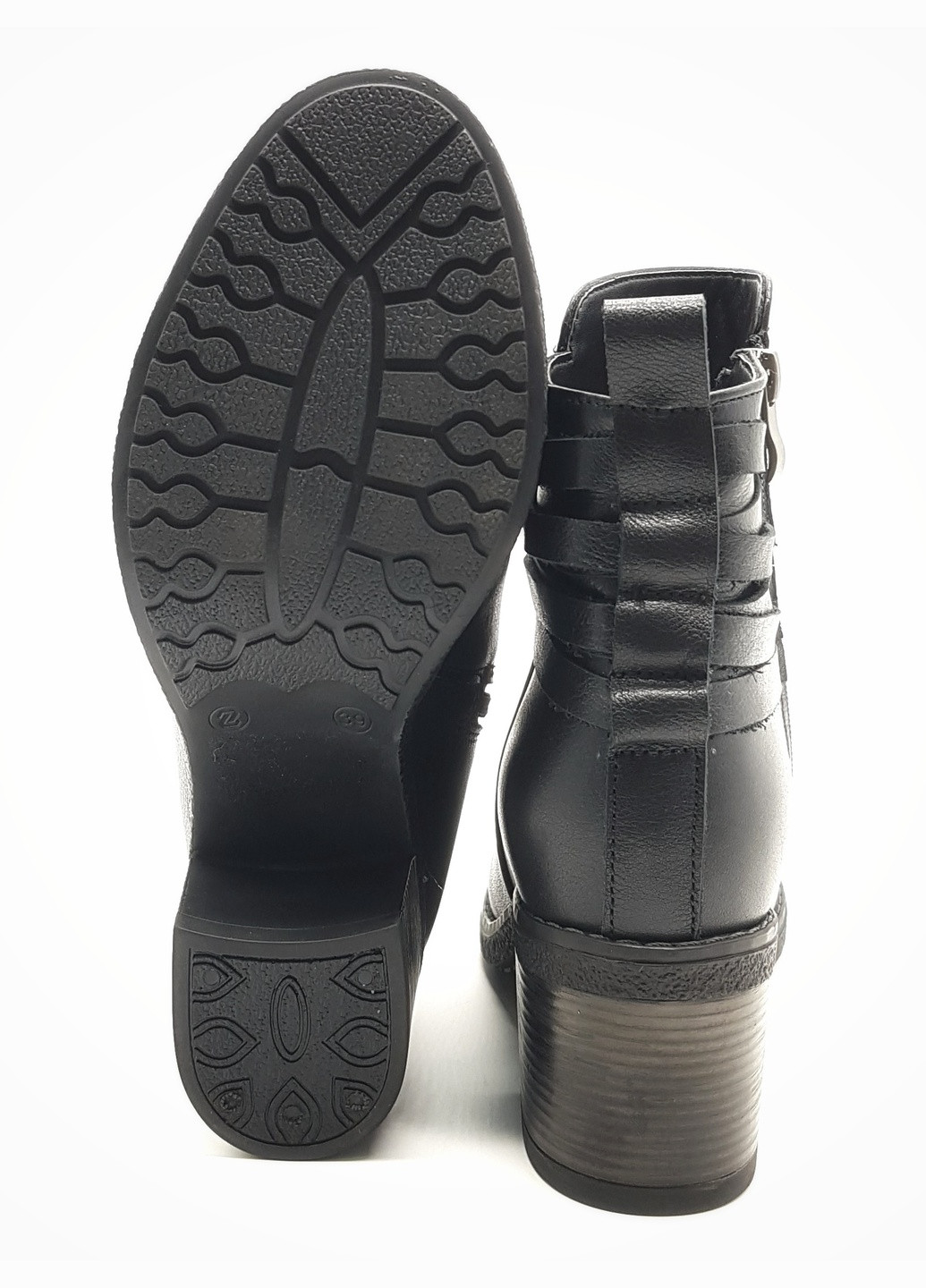 Осенние женские ботинки зимние черные кожаные kr-19-3 26 см(р) Kristal