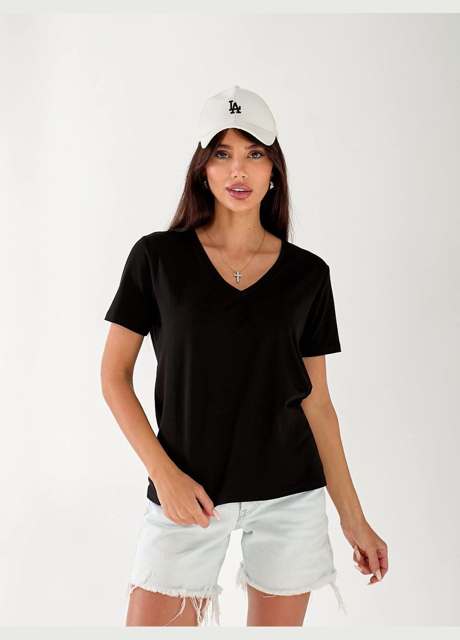 Жіноча футболка з вирізом Fashion - (336214747)