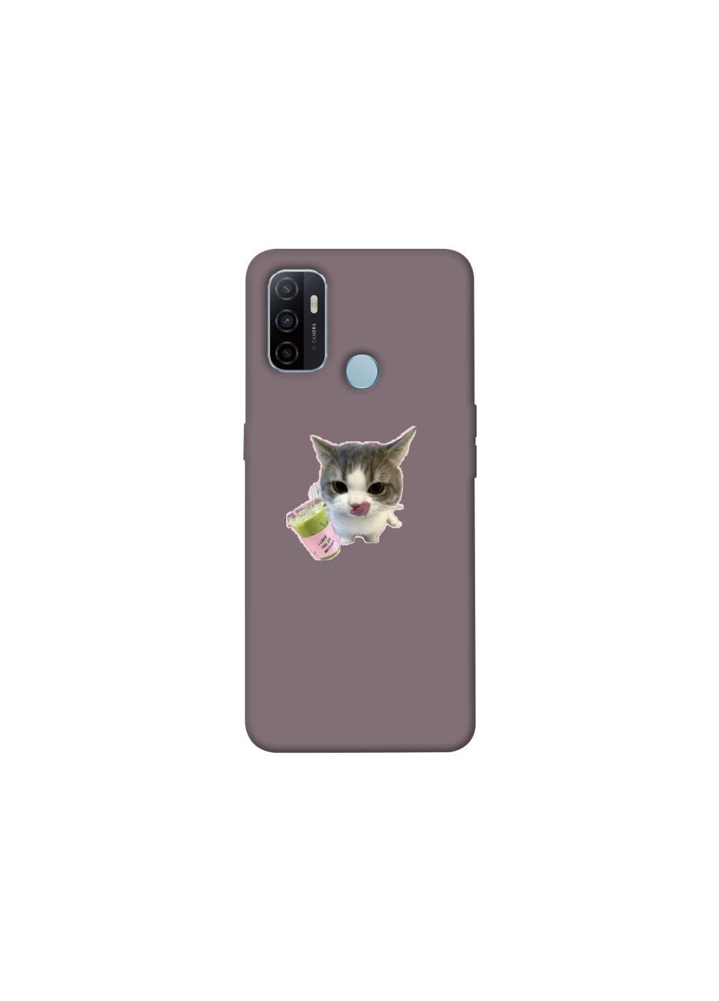 Чохол на Oppo A53 / A32 / A33 cat matcha Frontalka (356094798)