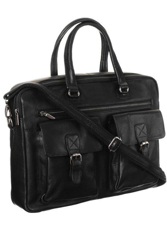 Мужская кожаная сумка-портфель для ноутбука LAP15602NDM 14 дюймов Черная Always Wild (297642755)