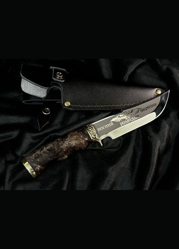 Ніж мисливський із бронзовим наконечником Розбудження 222k44 ручка кленовий кап NB Art (346152097)