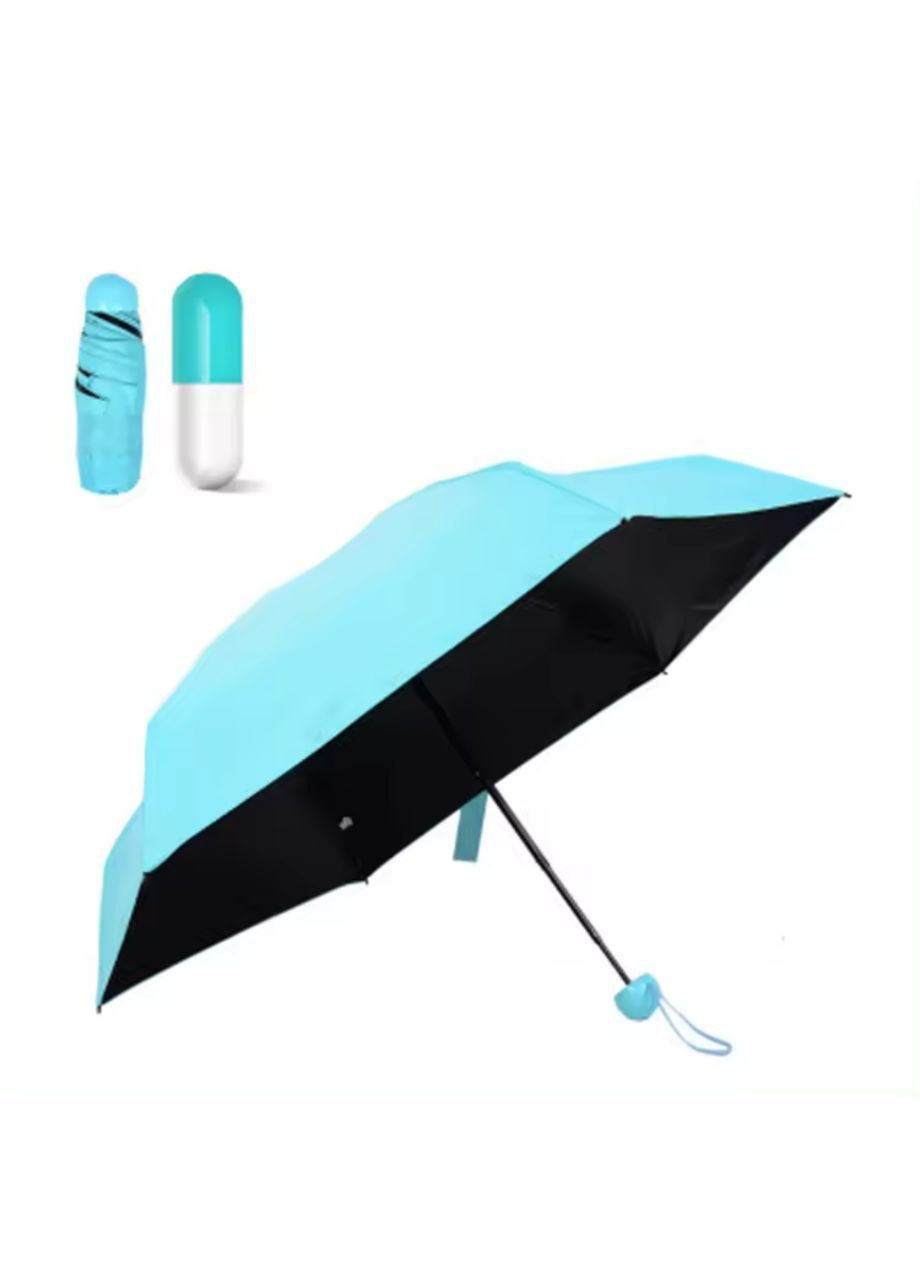 Блакитна} міні-парасолька капсула у футлярі середня (298112525)