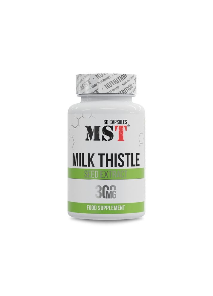 Розторопша Milk Thistle 300 mg, 60 капсул для печінки та детоксикація MST (331633214)