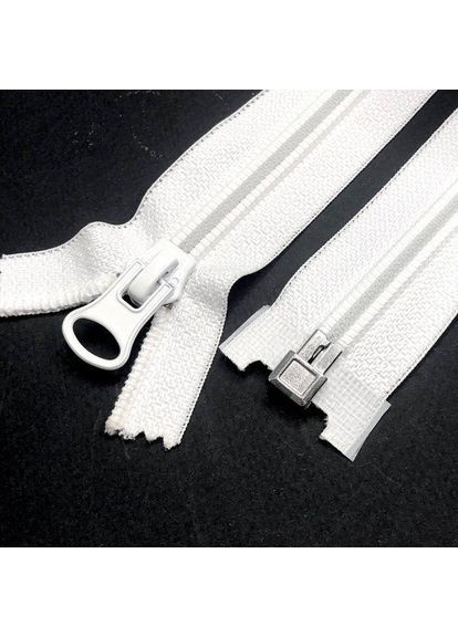 80см-спіральна блискавка для одягу з 1 бігунком тип 8 (біла) Plus-plus (354797372)
