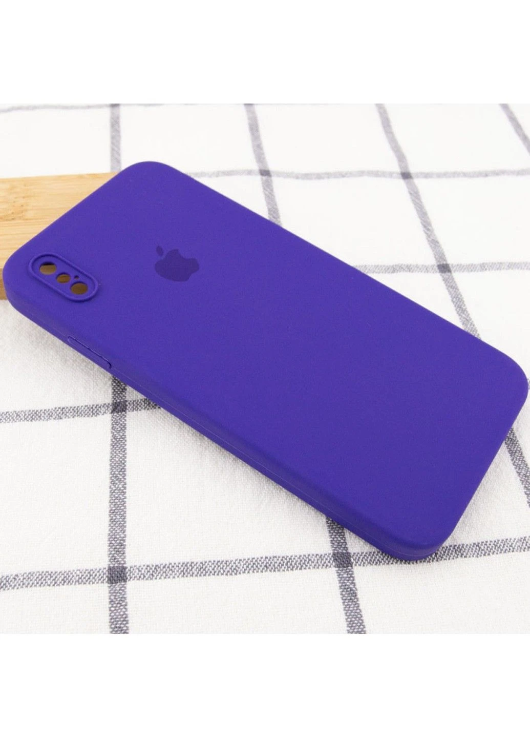 Чехол Silicone Case Square Full Camera Protective (AA) для Apple iPhone X / XS (5.8") Epik (390654984)
