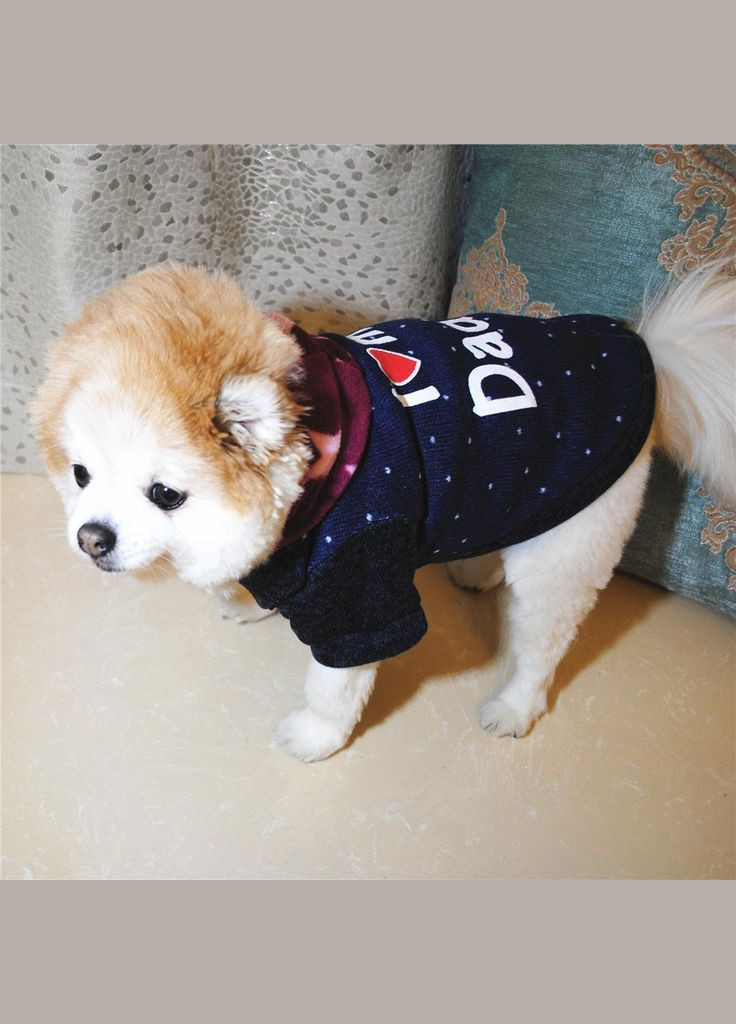 Толстовка для котів Pet Style "Я люблю татка" Синя L No Brand - (323231830)